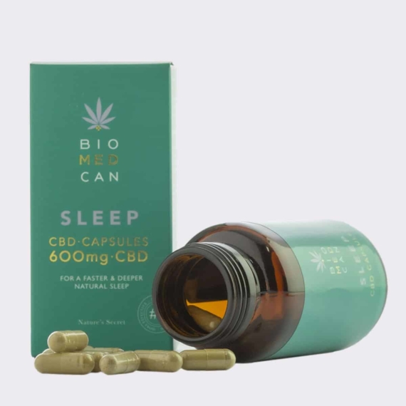 3 biomedcan sleep cbd capsules 600mg bottle package front open 1000x1000 1