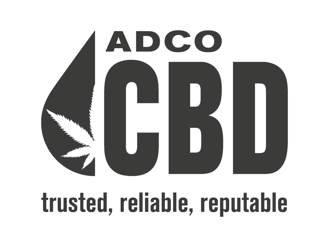 ADCO CBD logo tagline vert black no background