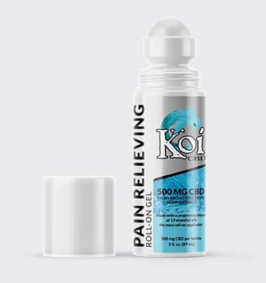 Koi CBD Pain Relieving Gel Roll On Open Web New 800x800 1