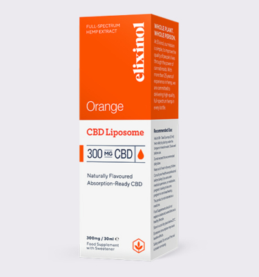 Elixinol Liposome 300 Orange Box